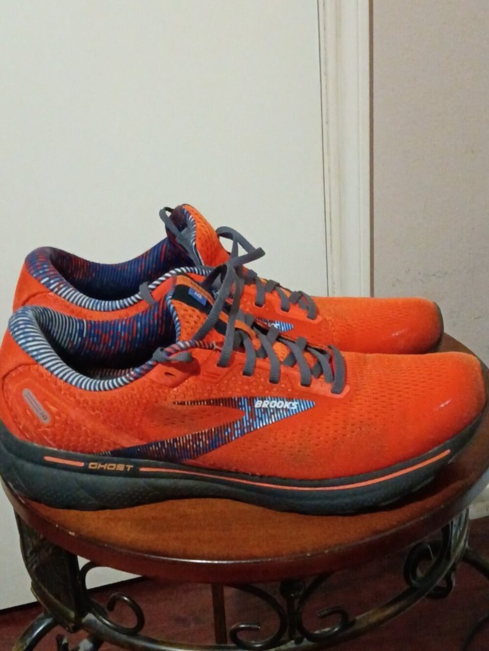 Brooks Ghost 14 Pixel Pack Orange Black Men Running Shoes 1103691D-865 - Sz 13D